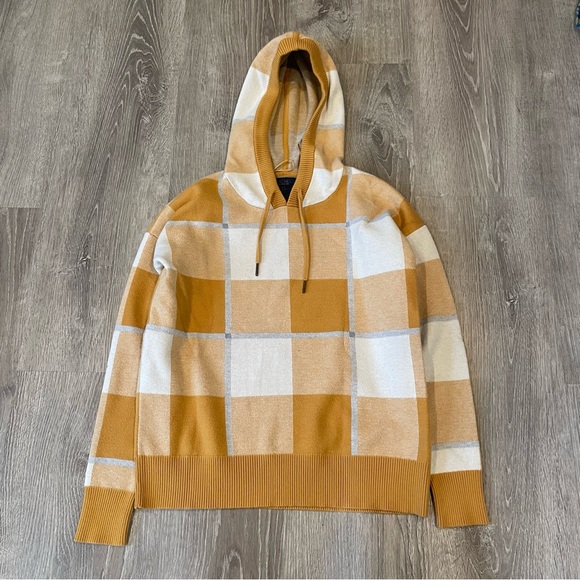 Rachel Roy Plaid Hooded Sweater Size Small - Picture 1 of 3